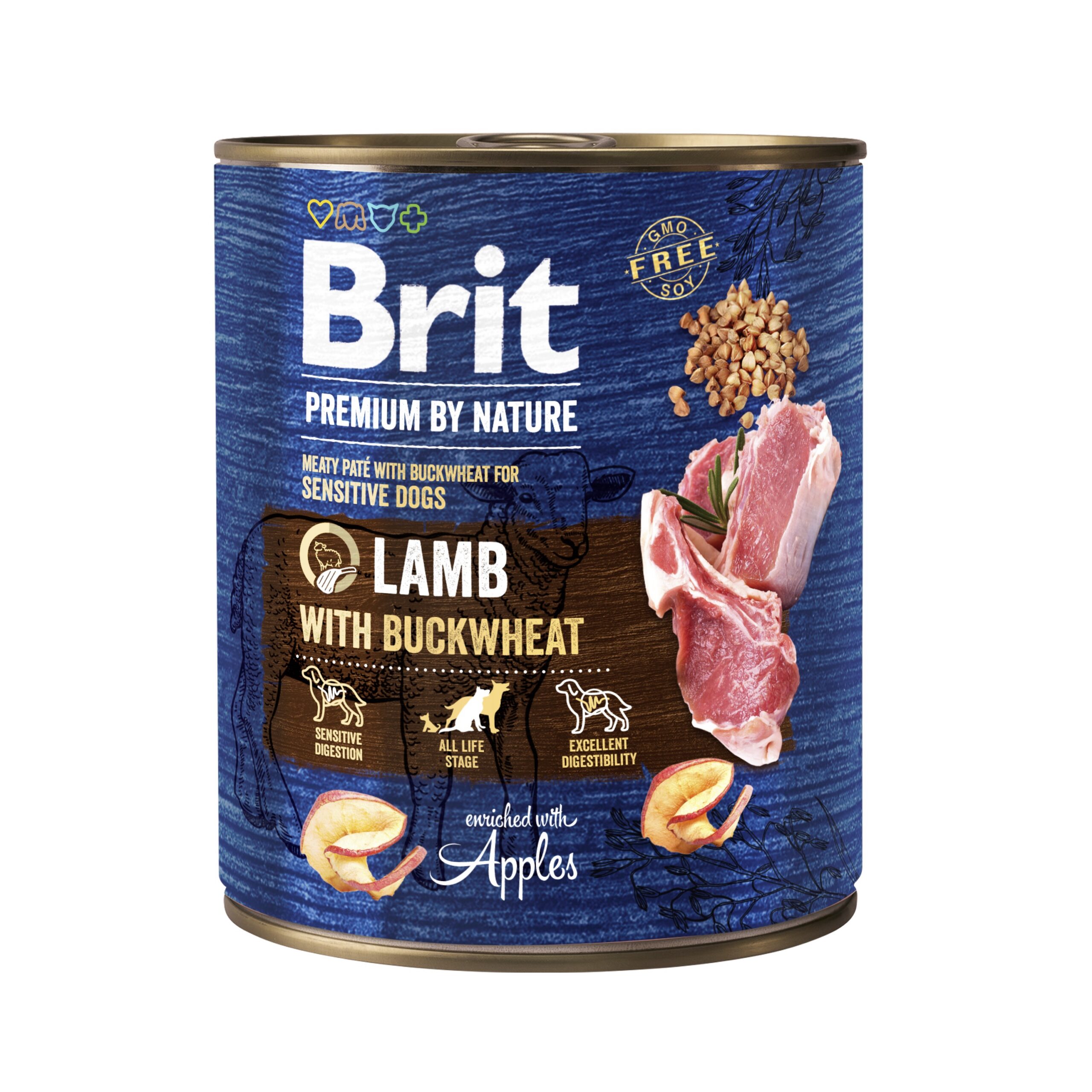 8595602561858.jpg Brit Premium by Nature konserv Lamb with Buckwheat koertele 800g - Pilt 1