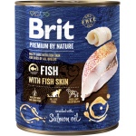 Brit Premium by Nature konserv Fish with Fish Skin koertele 800g