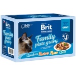 Brit Premium Delicate Gravy Family multipakk märgtoit kassidele 12x85g