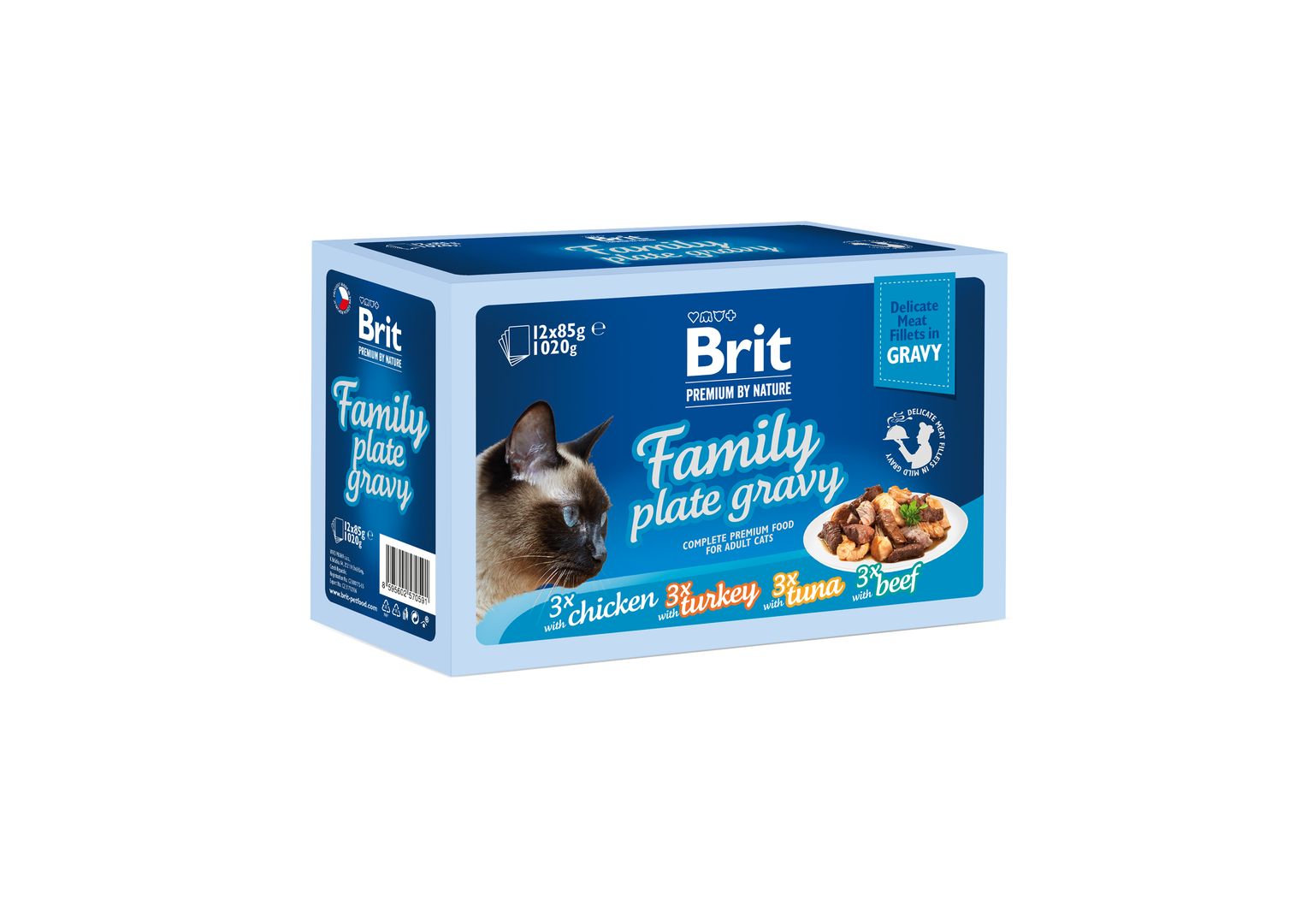 8595602570591.jpg Brit Premium Delicate Gravy Family multipakk märgtoit kassidele 12x85g - Pilt 1