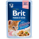 Brit Premium Chicken Fillets in Gravy märgtoit kassipoegadele 85g