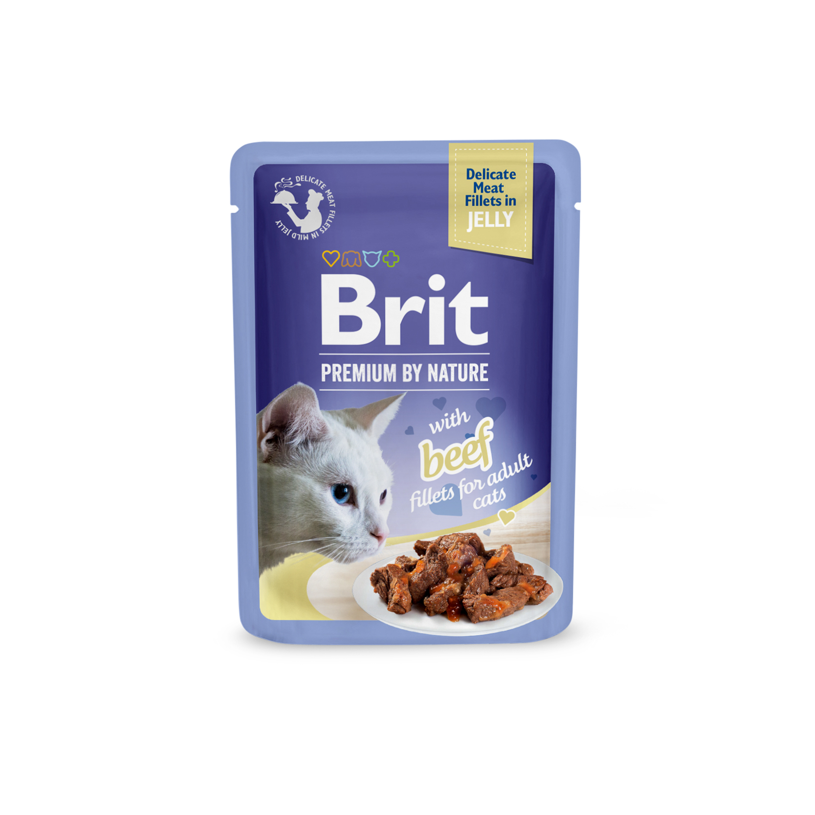 8595602570676.jpg Brit Premium Cat Delicate Beef Fillets in Jelly märgtoit kassidele 85g - Pilt 1