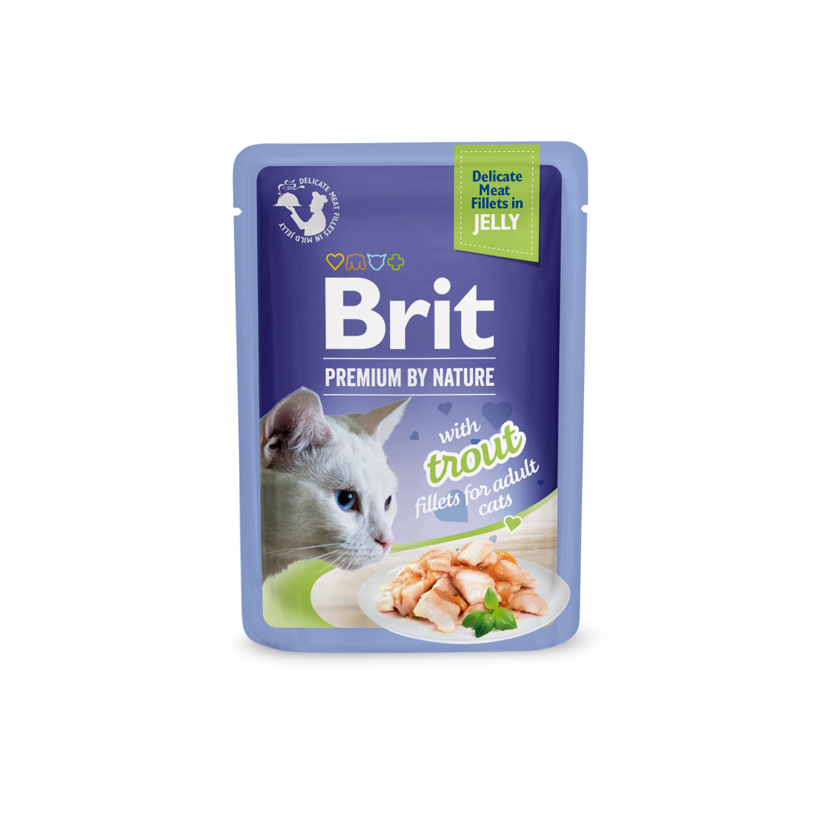 8595602570690.jpg Brit Premium Cat Delicate Trout Fillets in Jelly märgtoit kassidele 85g - Pilt 1