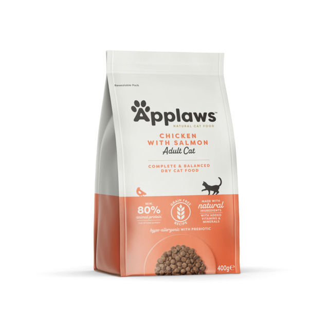 92924.jpg APPLAWS KASSI TÄISSÖÖT KANA/LÕHE 0,4KG - Pilt 1