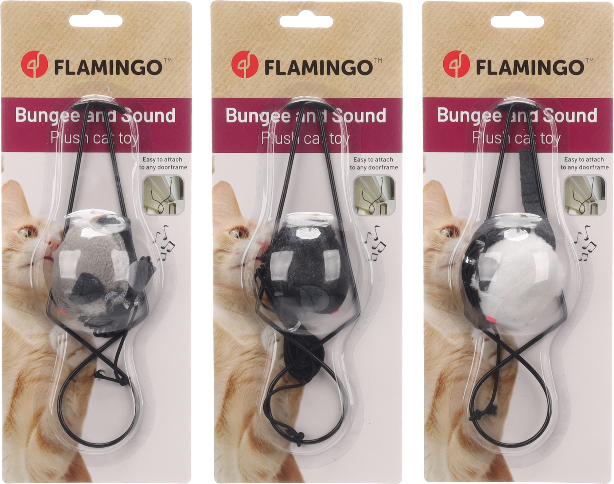 5400274912767.jpg Flamingo ukse külge riputatav heliga mänguhiir kassidele - Pilt 1