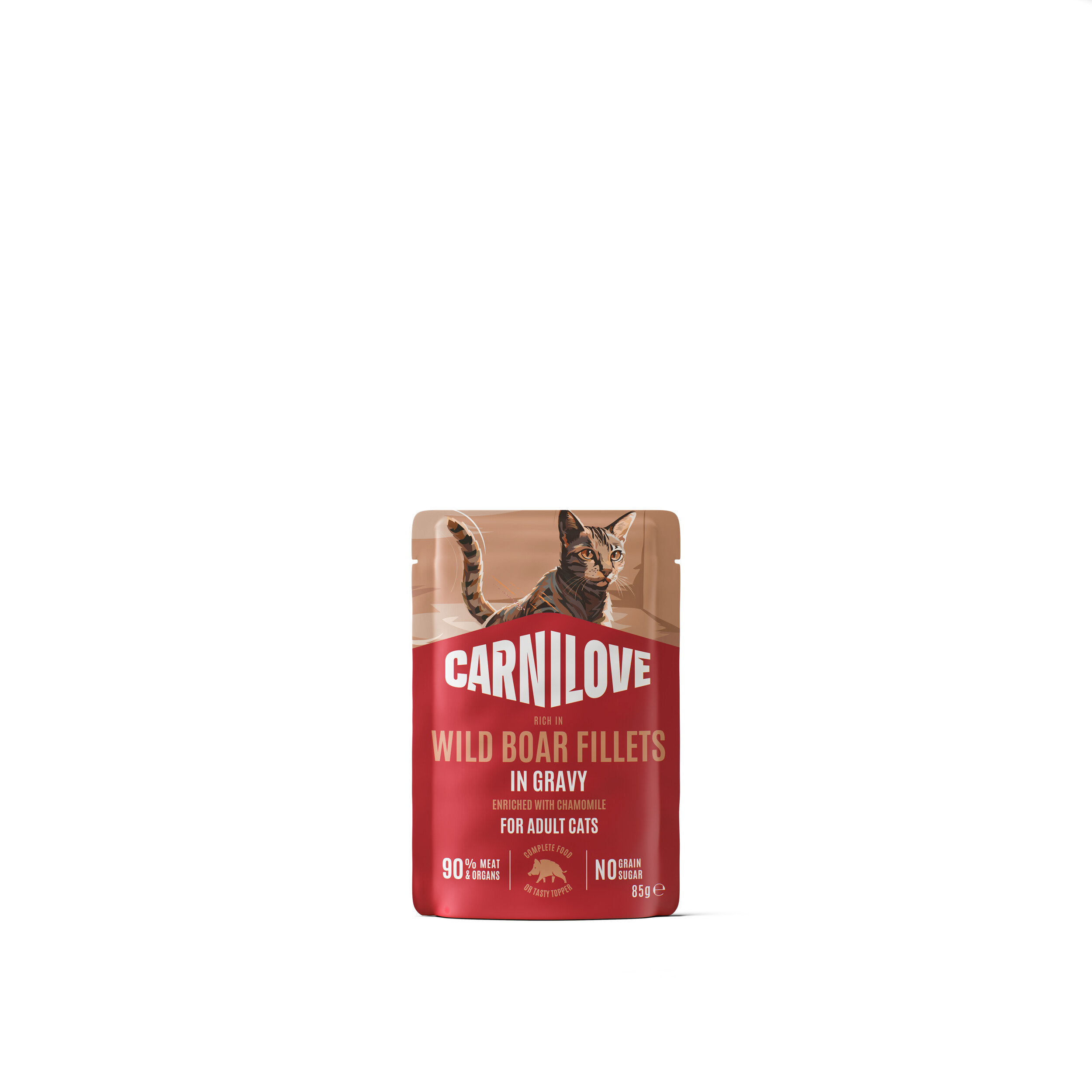 8595602582716.jpg Carnilove Wild Boar Gravy with Chamomile märgtoit kassidele 85g - Pilt 1