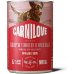 Carnilove Turkey & Reindeer & Wild Boar konserv koertele 400g
