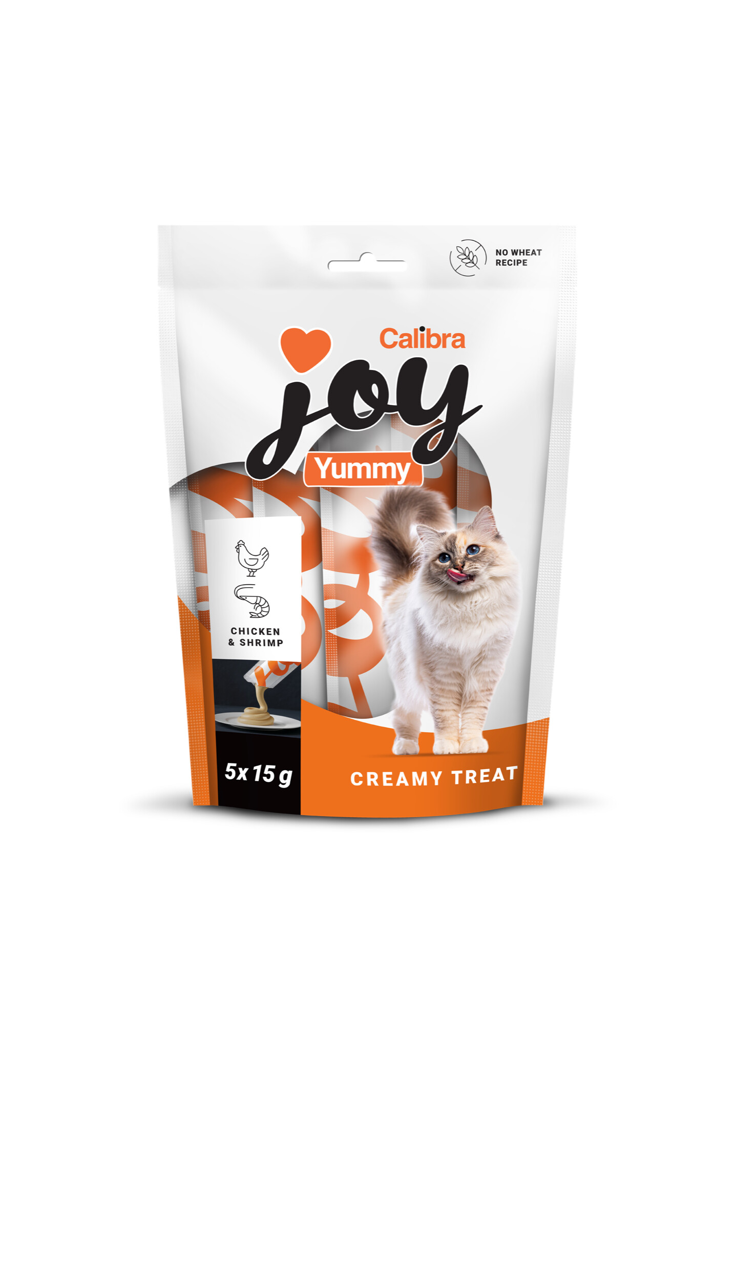 8595706706155.jpg Calibra Joy Yummy Chicken & Shrimp maius kassidele 5x15g - Pilt 1