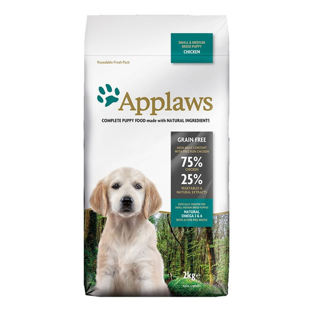 95004.jpg APPLAWS KUTSIKA TÄISSÖÖT VÄIKE/KESKM.TÕUG KANA 2KG - Pilt 1